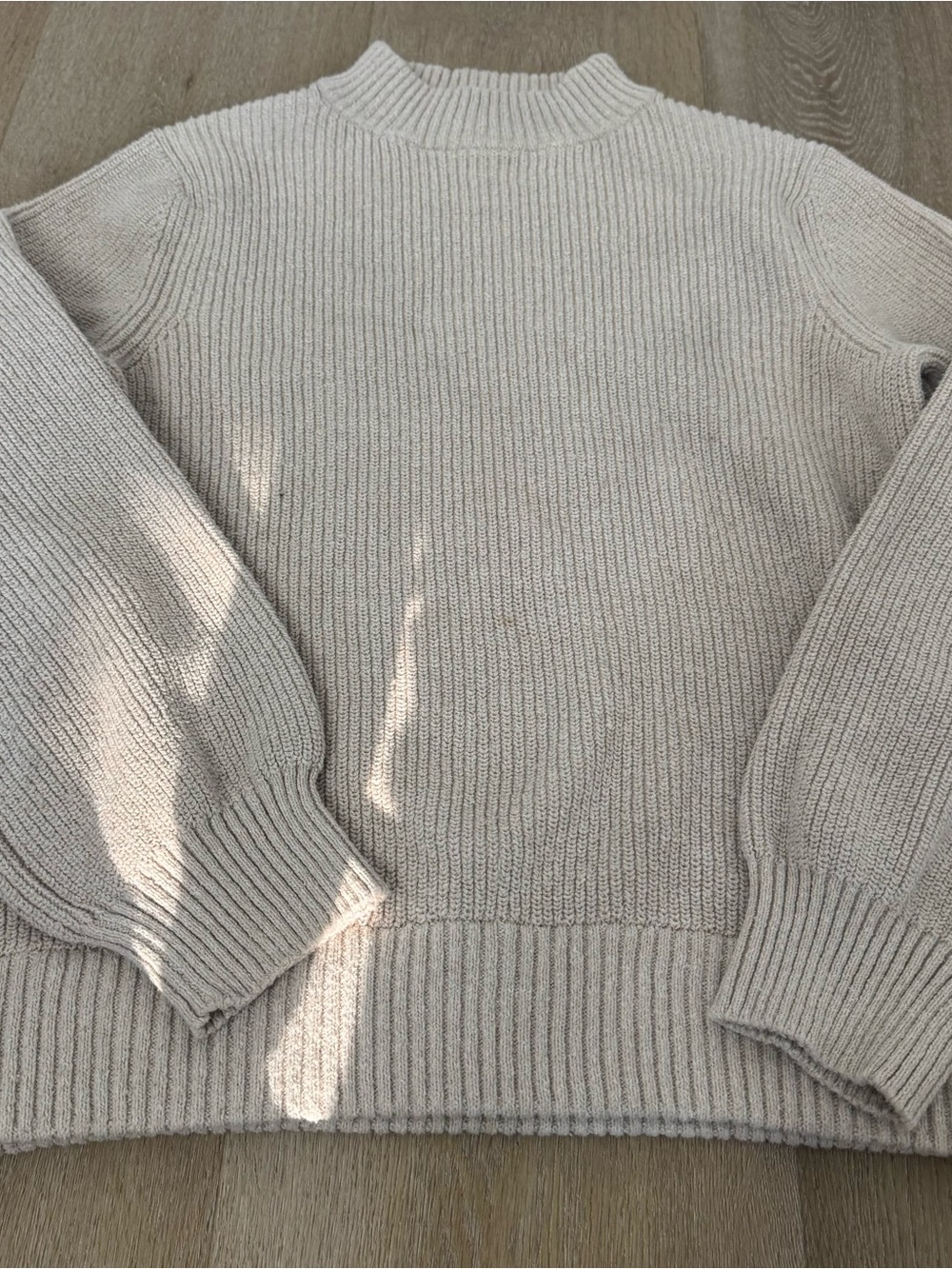 Patagonia Cream Ribbed Knit Women's Sweater